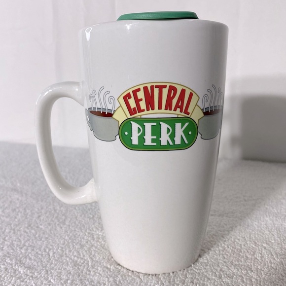 Modern Gourmet Foods White Ceramic Central Perk Friends Travel Mug - Picture 1 of 9